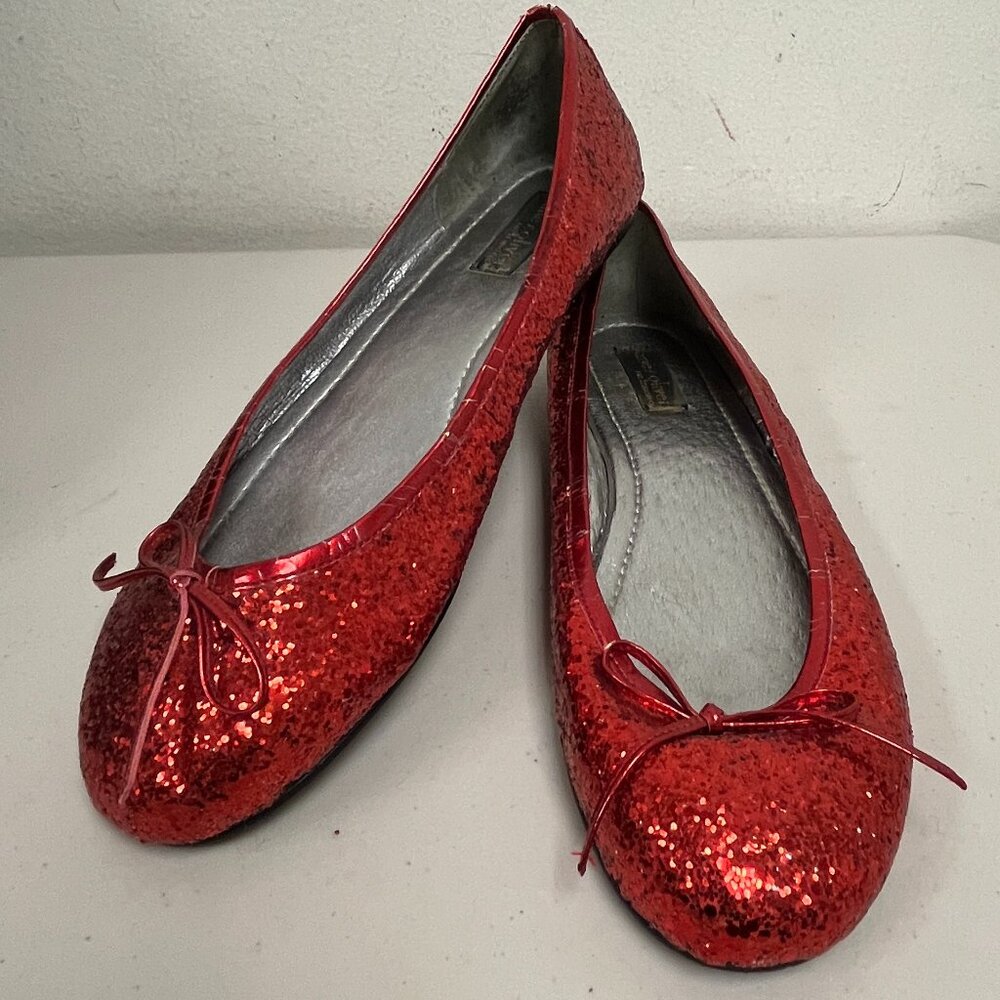 James Oliver ruby red ballet flats glitter off to see the wizard 9 cosplay